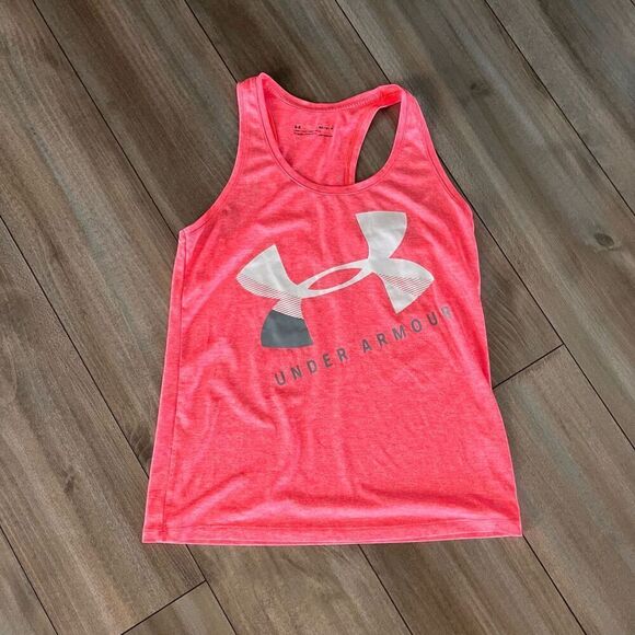Under Armour Pink‎ Athletic Workout Tank Top Women Medium - Picture 1 of 4